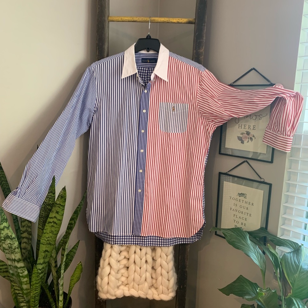 Patriotic Polo Ralph Lauren Blue Label Dress Shirt